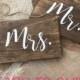 Mr. & Mrs. Chair Signs, Wooden Wedding Signs  - READY TO SHIP