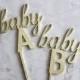 Baby A Baby B cake topper / gender reveal cake topper / baby shower cake topper / twin gender reveal  // baby sprinkle // twin baby shower