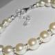 Pearl Bridal Bracelet, Swarovski Ivory Pearl Silver Bracelet, Pearl Wedding Jewelry, Bridal Jewelry, Pearl Classy Bracelet Bridal Party Gift