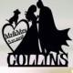 Batman Cake Topper with pet, Batman Wedding Cake Topper, Batman Silhouette for Cake, Mr and Mrs Topper, Superhero Topper, Topper with date