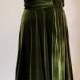 Olive green velvet dress, infinity dress, bridesmaid dress, prom dress, ball gown, long dress, multiway dress, convertible dress, party dres