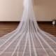 Simple Soft Tulle Wedding Veil,Plain Edge Bridal Veil,Cathedral Veil,Chapel Bridal Veil,Classic Veil, 13 ft 2 tier Super Long Veil with comb
