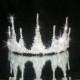 Crystal tiara crown,  Couture inspired, modern crystal tiara,  Ab crystal beads