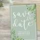 Save The Date, Save The Dates, Save The Date Cards, Wedding Save The Date, Greenery, Sage, Simple, Floral