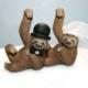 Wedding Cake Toppers - Sloths - Sloth Cake Toppers - Animal Cake Toppers - Sloth Decor - Jungle Wedding - Wedding Decor - Cake Top