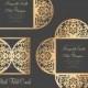 Petal Fold SVG Wedding Invitation Card Template, Laser cut, Quinceanera Invitation, cutting file, Silhouette Cameo, Cricut