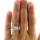 Diamond Engagement Ring, 0.5 Carat Princess Cut, 14K White Gold, Princess Shape, Diamond Ring, Princess Diamond, Pave Ring, Engagement Bands