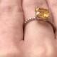 Natural Citrine Gemstone 2.60ct. Classic Solitaire Ring in Solid Sterling Silver Band