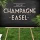 CHAMPAGNE Easel . Large Wood Wedding Sign Stand . Metallic Hand Painted Display Signs up to 30 x 40in Foam Board, Canvas, Wood Sign, Acrylic