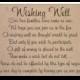 10 WISHING WELL CARDS kraft brown cards to include with wedding invitations gift cards tags black print general poem