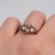 Size 9 10k Gold Diamond Ring, Raw Diamond Engagement Ring, Solid Gold Engagement Ring, Rough Diamond Ring, Raw Diamond Ring, Avello