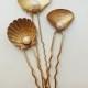 Seashell hairpins, #1806