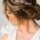 Bridal Wreath Bridal Hair Vine Bridal Headband Wedding Headpiece Crystal Headband Leaf Headband Branch Hair Vine Bridal Crown Tiara #187