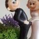 Hilarious Wedding Cute Funny Humorous Bride Groom Couple Figurine Wedding Cake Topper Sexy Bride Groom Cute Couple Wedding  Figurine