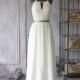 Bridesmaid Dress Off White Chiffon Dress Wedding Dress Open Back Formal Dress Ruched A-Line Evening Dress Sleeveless Party Dress(F066D1)