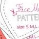 3 d cloth face mask pattern digital Wedding face mask PDF , face mask SVG