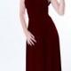 Bridesmaids dress in burgundy color floor length dress with free matching tube top