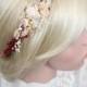 LIA - flower hair wreath, wedding crown, headband, bridal side crown