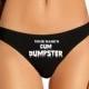 Custom Personalized Cum Dumpster Panties, Personalized Panty With Your Name, Customized Womens Thong Panties