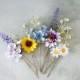 Pastel flower hair pins, colorful flower bobby pins, wedding hair pin, flower hair piece bridal, bridesmaid hair pin, set flower hair clips