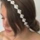Bridal Hair Wrap, Lace Headband, Bridal Headband, Rhinestone Hairband, Flower Headband, Bridal Headpiece, Bride Gift, Wedding Hair Jewelry