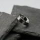 Silver men ring, hammered and oxidised ring, rustic ring