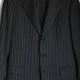 BRIONI Palatino vintage wool black white striped suit