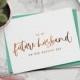 To my future husband on our wedding day card - on-the-day wedding cards - foil groom card - RILEY-HU