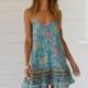 Women Boho Beach Dress Sleeveless Floral V Neck Strappy Summer Dresses Casual Loose Sundress Short Dress Vestidos Hot 29 Styles