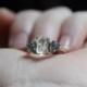 Simple Raw Diamond Engagement Ring Unique Wedding Band Organic Alternative Engagement Ring Rustic Wedding Promise Ring