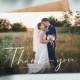 Personalised Photo Postcard with Envelopes, Rustic Wedding Thank You Cards, Thank You Cards with Big Photo, Simple Wedding Thank You #085