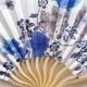 50 JAPANESE SILK FANS, Floral Fabric, Bamboo, Wedding Favors, Souvenir, Bridal Shower, Quinceañera, Personalized (Set of 50, 100,) 16 Colors