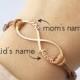 Mom Bracelet, Infinity Bracelet With Name, Kids Name Bracelet For Mom, Personalized Mom Gift, Mother Daughter Jewelry, Mother Bracelet