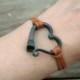 Horseshoe nail bracelet, Hand forged heart bracelet, Hand forged iron, Horse Lover Gift, Horse Shoe Nail, Horse Jewelry, Horse Shoe Bracelet