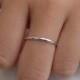 1.5mm Simple Thin Plain Wedding Band, Gold Plated Smooth Plain Band, Thin Dainty Band, 925 Sterling Silver Band
