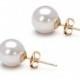 Akoya pearl earring studs AAA 5mm-10mm Japanese white pearl earrings for wedding earrings stud, silver earrings setting great holiday gifts
