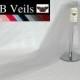 Designer Silver Grey Plain Wedding Veil  1 Single Tier Raw Edge Any Length or Colour LBV162 LB Veils UK