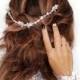 Crystal wire boho hair vine wedding accessory comb DANA Wedding Hair Vine, Gold silver Bridal Headpiece  Wedding Gold Leaf Hairpiece