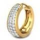 Diamond Hoop Earring For Men Craft In 14k Yellow Gold 0.34 Carat