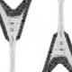 Guitar Shape Black Diamond Earrings Made For Unisex