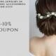 Bridal hair piece pearl flower , bridal headband , wedding hair piece coupon