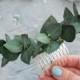 Bridal eucalyptus hair comb Greenery floral piece