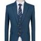 Light Blue Estate Herringbone Tweed 3 Piece Suit