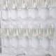 Bubbles Wall, Champagne Wall, Prosecco Wall Various Sizes Holds 12-36 Flutes Freestanding. White with Text