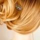 Small Art Deco Bridal Hair Comb, Side Hair Slide, Art Deco Headpiece, Wedding Hair Comb, Mint Green Hair Clip, Vintage Inspired Wedding Comb