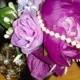 Prom caorsage bracelet, Wedding Wrist Corsage, silk flower corsage, Purple and lilac corsage, graduation