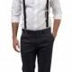 Black Bow Tie & Black Suspenders for Groom, Groomsmen, Prom, Ring Bearer