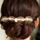 Bridal headband, Ysia, Head piece, blue bridal bride wedding jewelry, accessories, Bohemian head jewelry, Bridal hair, blue, rose gold