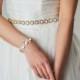 Gold Bridal Belt, Gold Wedding Belt, Skinny Bridal Sash, Gold Crystal Sash, Ivory Bridal Belt, Beaded Rhinestone Crystal Wedding Sash Belt