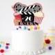Personalized Cinema Cake Topper - Movie Night Cake Topper - Hollywood Cake Topper - Actor Cake Topper-Non-Glitter Item